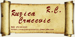 Ružica Crnčević vizit kartica